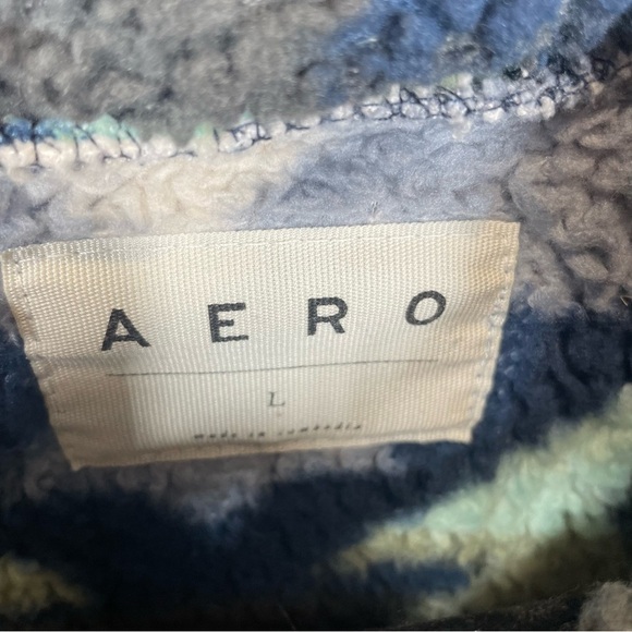 Aeropostale AERO Printed Sherpa Fleece Half-Zip Crop Pullover Womens large - Picture 7 of 7